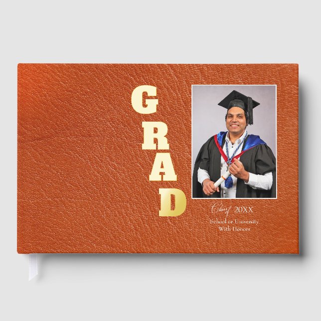 Foil Graduation Guestbook - college or high school (Front)
