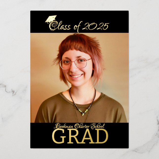 Foil Graduation Invitation Foil Invitation (Front)