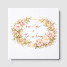 Foil Guestbook Soft Pink Roses