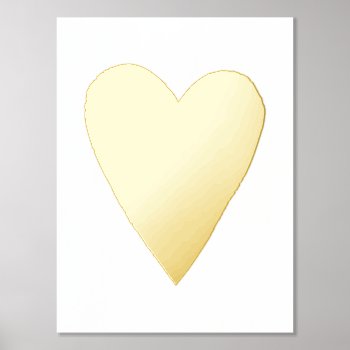 Foil Heart Valentine's Day Art Print Poster by AmberBarkley at Zazzle