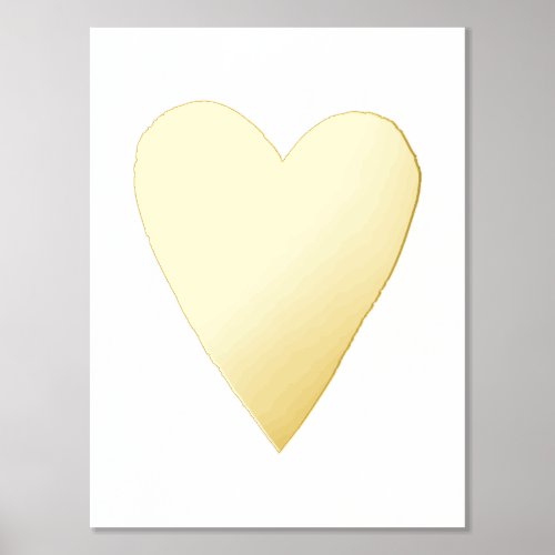 Foil Heart Valentines Day Art Print Poster