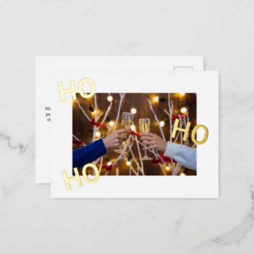 Foil Holiday Post Card Christmas Card