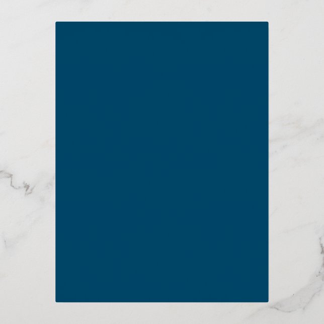 Foil Holiday Postcards | Luxury Blue Greetings (Front)