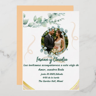 Foil invitacion de ensueno Boda Foil Invitation