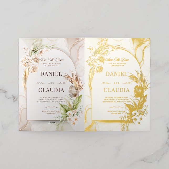  Foil Invitations: Elegant Shine for Unforgettable Greeting Card (Outside Laydown)