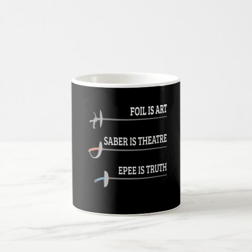 Foil Is Art Fencing Fencer Epee Fencing Coffee Mug