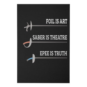 Foil Is Art Fencing Fencer Epee Fencing Faux Canvas Print