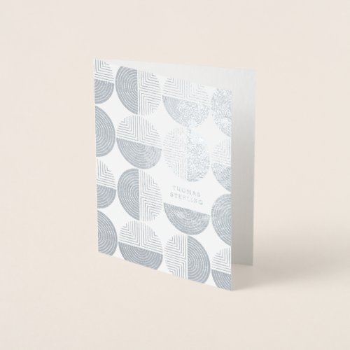 Foil Labyrinth Circle Pattern Stationery Note Card