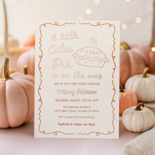 Foil Little Cutie Pie Baby Shower Invitation