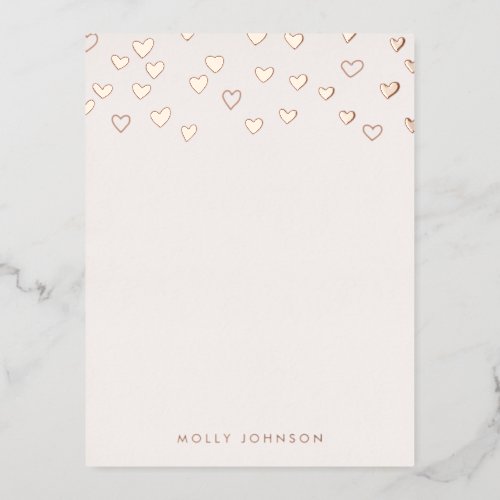 Foil Little Hearts Kids Stationery Note Card