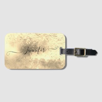 Foil Look Gold Metallic Stylish Chic Calligraphy
