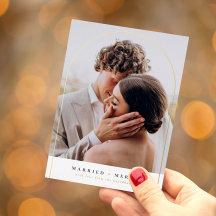 Foil Married & Merry Arch Christmas Holiday Photo