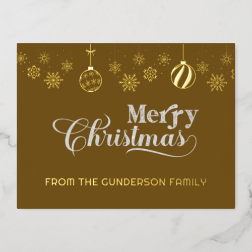 Foil Merry Christmas Christian card