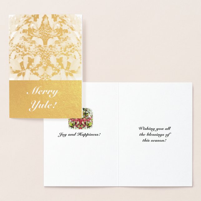 Foil Merry Yule Berry Solstice Foil Card (Display)