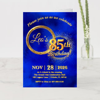 Foil Milestone Birthday Invitation Card