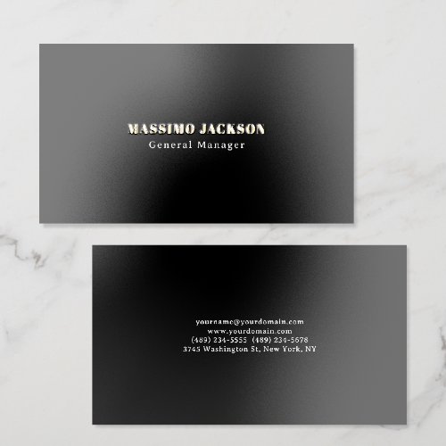 Foil Minimal Modern Professional  Business Cards