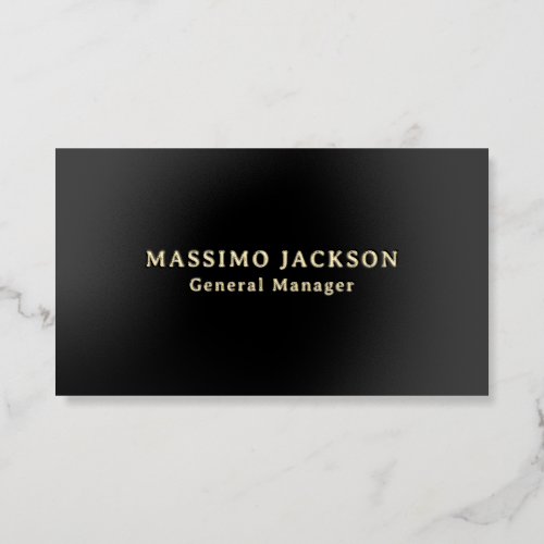 Foil Minimal Modern Professional  Business Cards