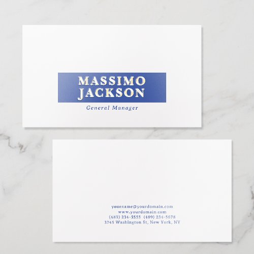 Foil Minimal Modern Professional Business Cards