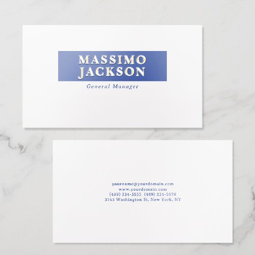 Foil Minimal Modern Professional Business Cards