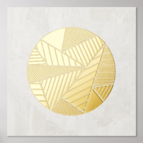 Foil Minimalist Circle Geometric Art Print Poster