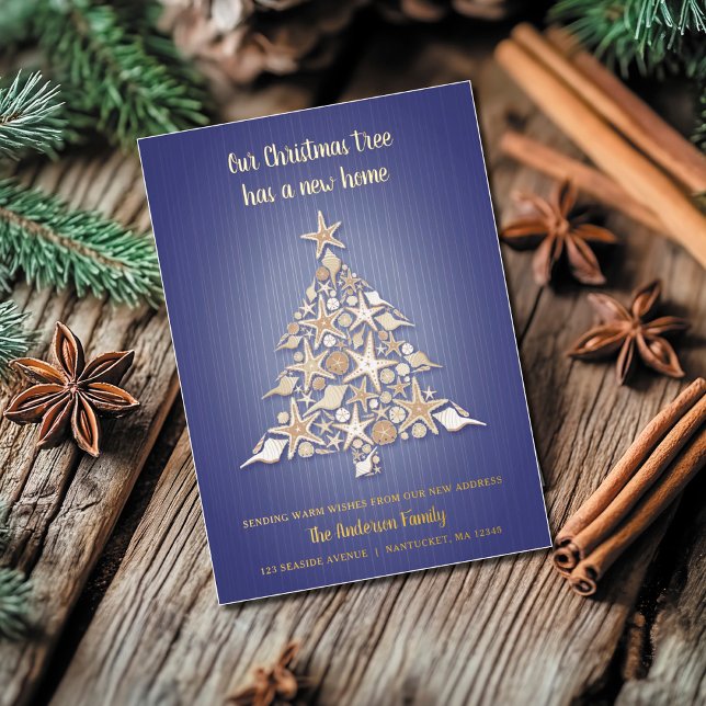 Foil Moving Announcement Christmas Card (Creator Uploaded)