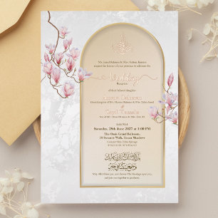 Foil Nikah Wedding Invitation with Bismillah