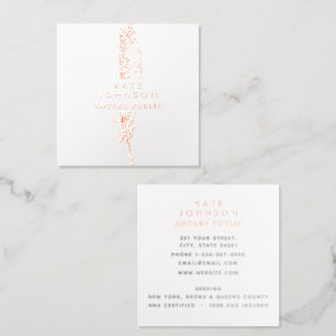 Foil Notary Signing Agent Feather Quill Logo Business Cards