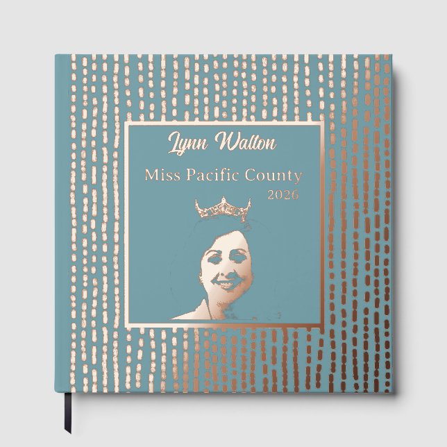 Foil Pageant Crown Photo Scrapbook-CSTM Title Foil Guest Book (Front)