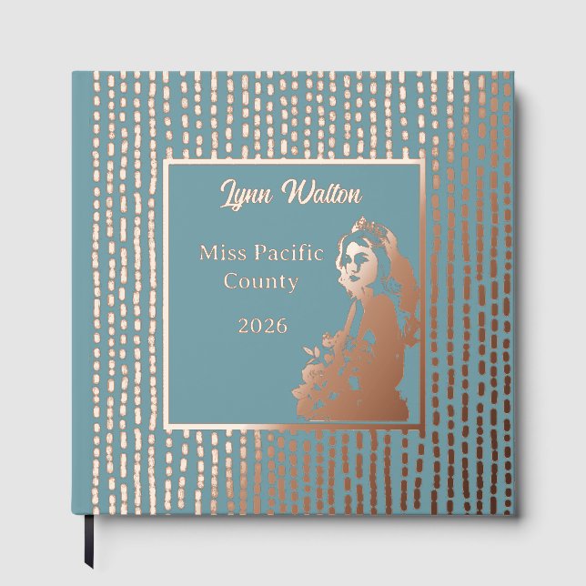 Foil Pageant Crown Photo Scrapbook-CSTM Title Foil Guest Book (Front)