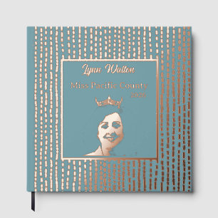 Foil Pageant Crown Photo Scrapbook-CSTM Title Guest Book