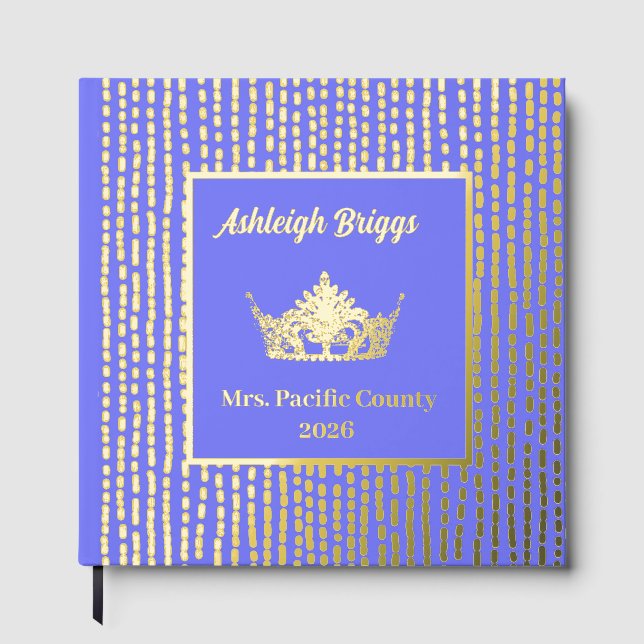 Foil Pageant Crown Photo Scrapbook with front text (Front)
