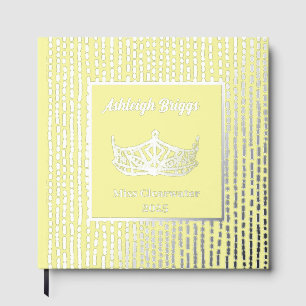 Foil Pageant Crown Photo Scrapbook with front text Foil Guest Book