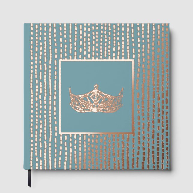 Foil Pageant Crown Photo Scrapbook with NO text  Foil Guest Book (Front)