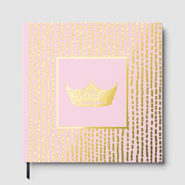 Foil Pageant Crown Photo Scrapbook with NO text  Foil Guest Book (Front)