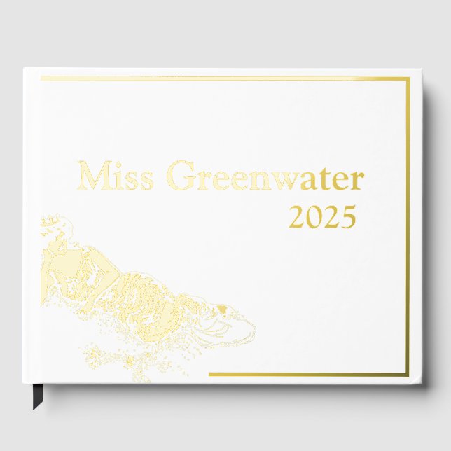 Foil Pageant photo & Scrapbook Retro Queen Foil Guest Book (Front)