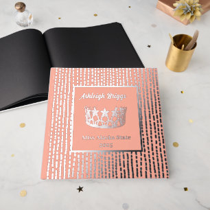 Foil Pageant Star Crown Photo Scrapbook front text Foil Guest Book