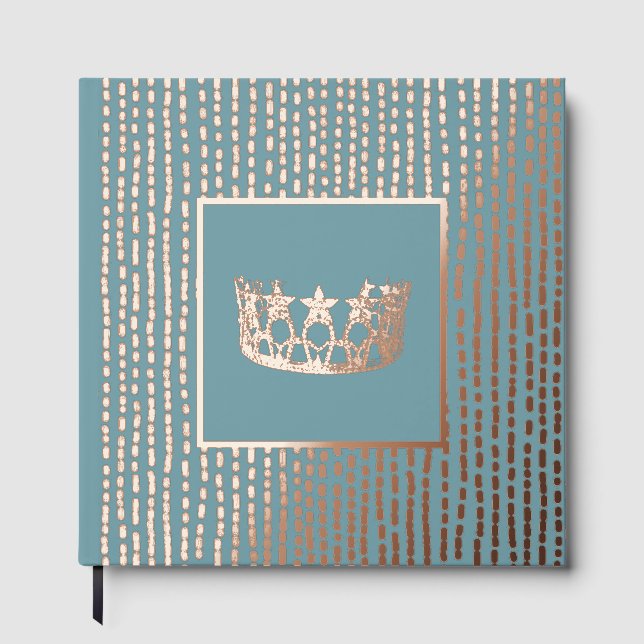 Foil Pageant Star Crown Photo Scrapbook-NO text  Foil Guest Book (Front)