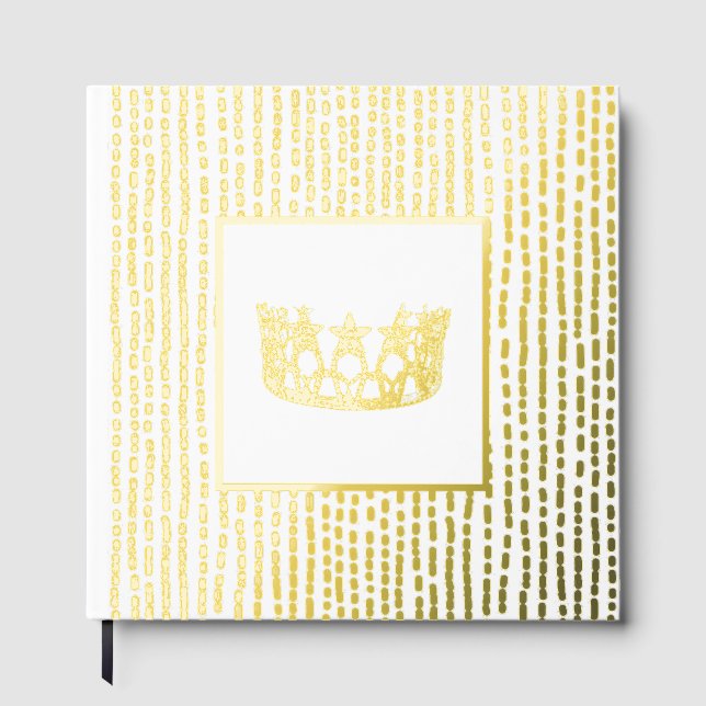 Foil Pageant Star Crown Photo Scrapbook-NO text  Foil Guest Book (Front)