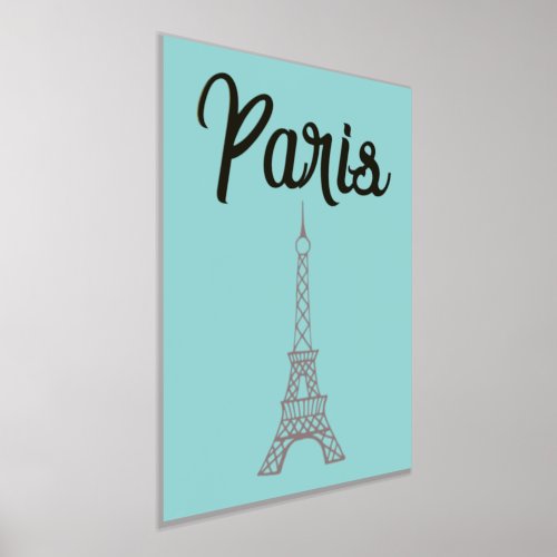 Foil Paris Eiffel Tower Wall Art Print 