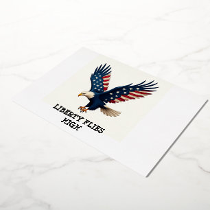 Foil Patriotic Eagle 4th of July Invite