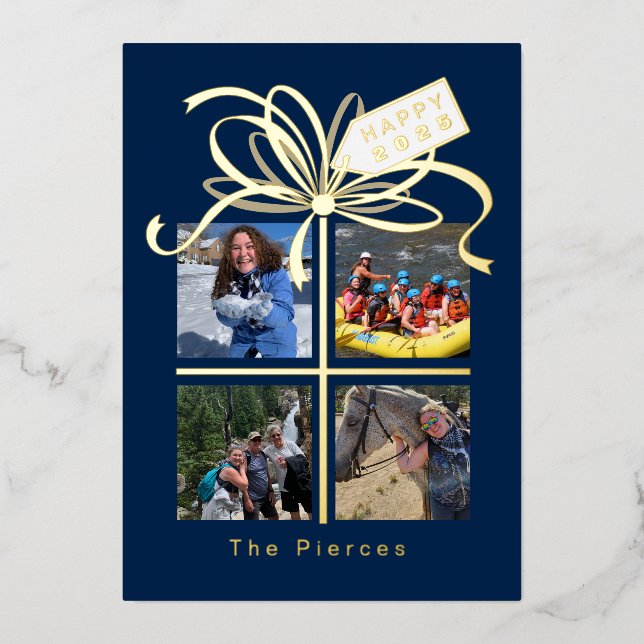 Foil Photo Holiday Card (Front)