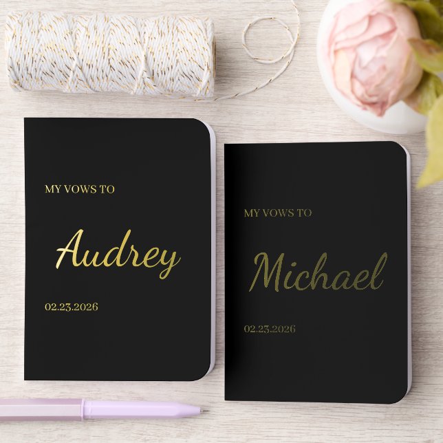 Foil Pocket Notebook Set (Wedding)