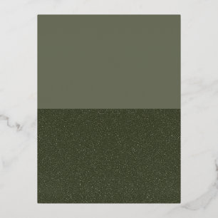 Foil Postcard Moss Green Split Bottom – Customize