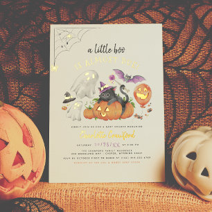 Foil Pressed   A Little Boo Halloween Baby Shower Invitation