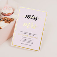 Foil Pressed Blush Pink Miss To Mrs Bridal Shower