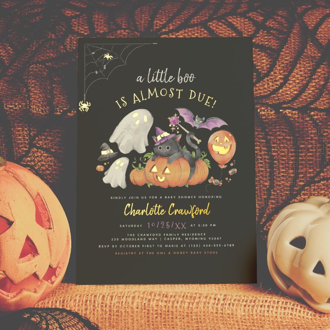 Foil Pressed | Boo Cute Halloween Baby Shower  Invitation (Creator Uploaded)