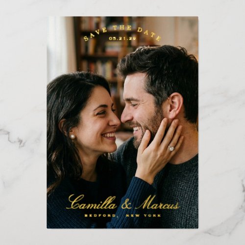 Foil Pressed Save the Date announcement