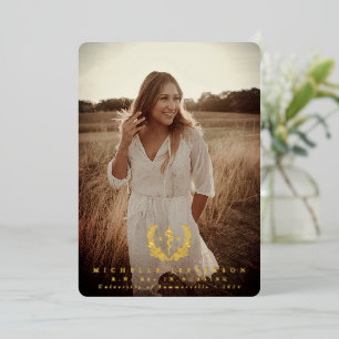 Foil RN Asclepius Graduation Photo Announcement