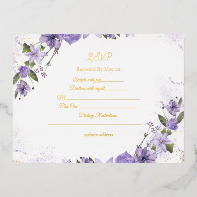 Foil RSVP Card (Front)