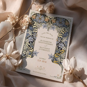 Foil Save the Date Card Victorian Elegance Wedding